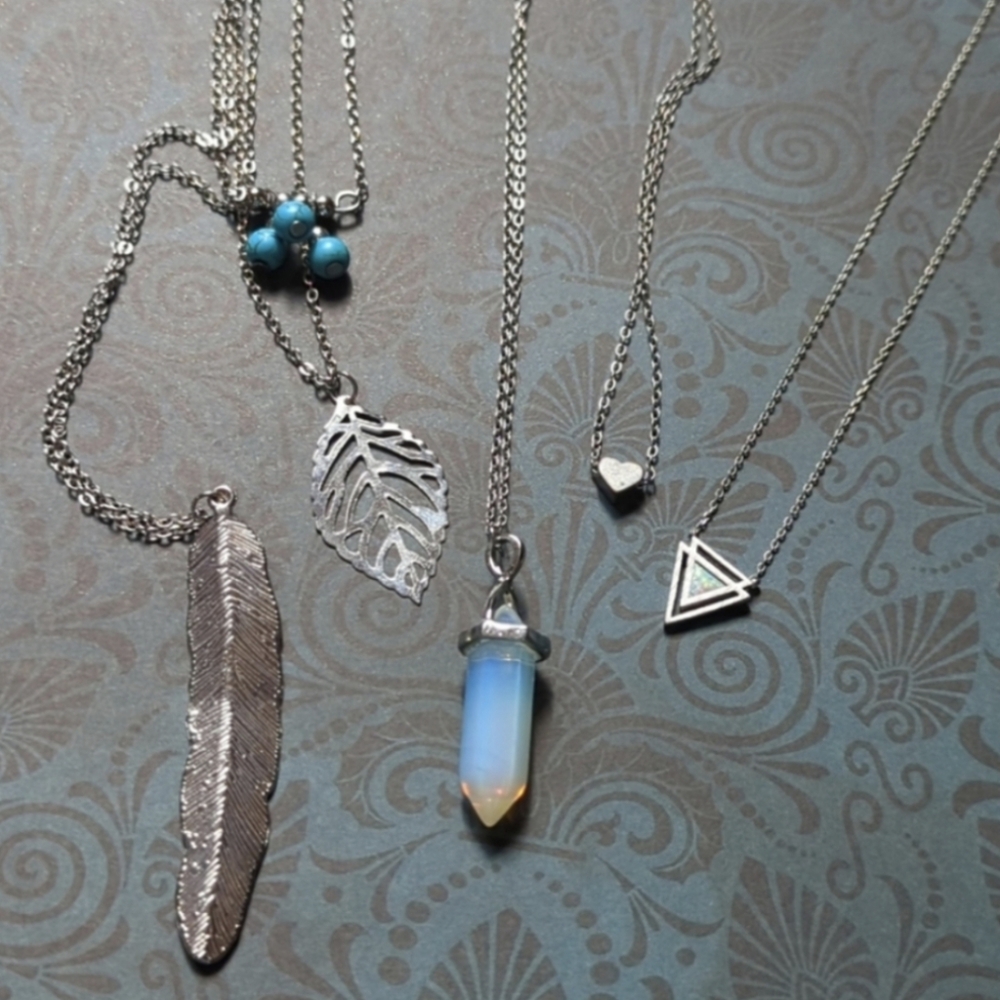 3/$30 Silver Necklaces Set Of 4